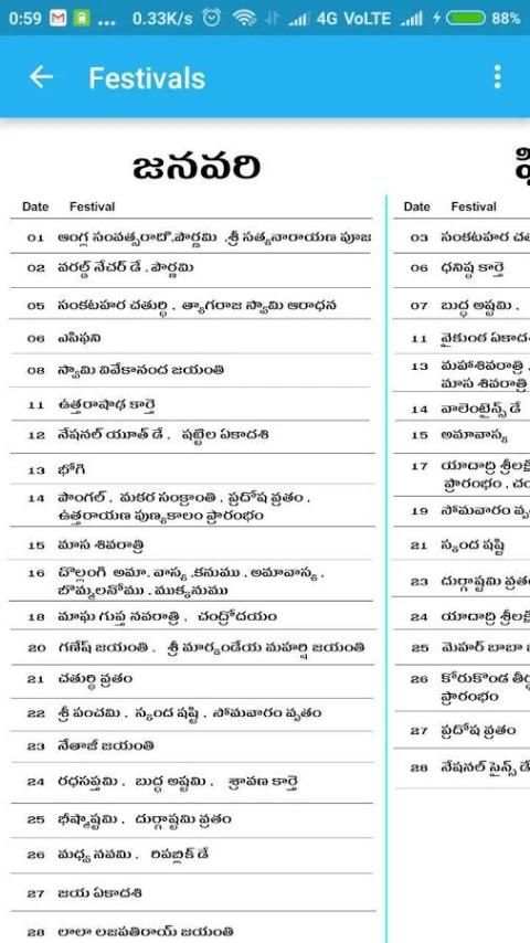 Calendar 2018 (Telugu Calendar) screenshot 3