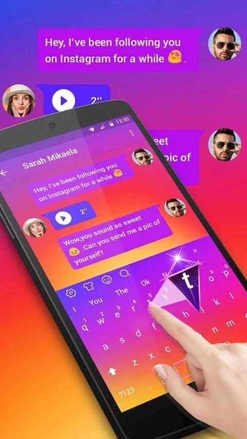 Rainbow Keyboard Theme for Instagram screenshot 7