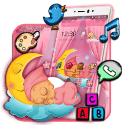 Pink Angel Baby Theme أيقونة