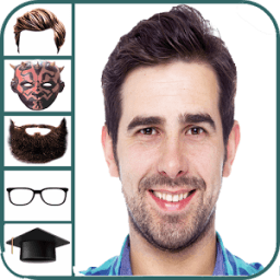 man style photo editor mask hair cap beard &amp; more иконка