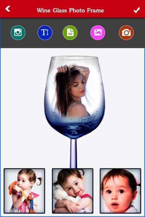 Wine Glass Photo Frame HD स्क्रीनशॉट 3
