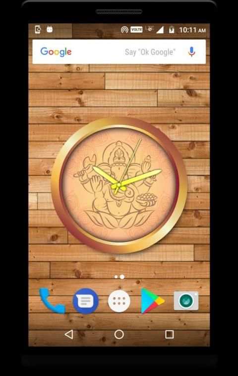 Ganesh Clock Live Wallpaper स्क्रीनशॉट 1