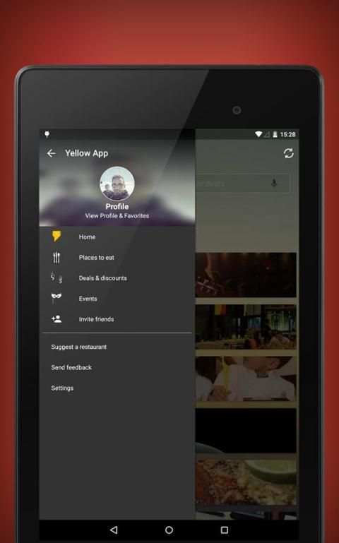 Yellow App : Restaurants App скриншот 8