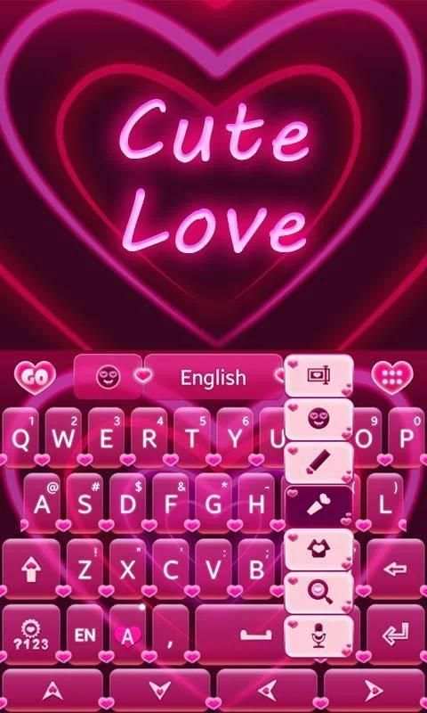 Cute Love GO Keyboard Theme screenshot 2