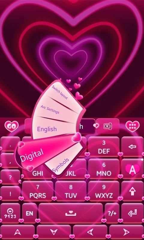 Cute Love GO Keyboard Theme screenshot 3