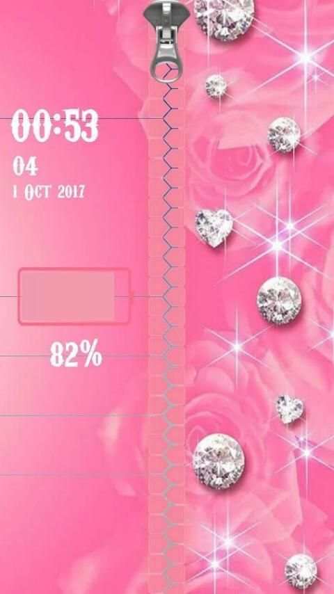 Diamond Zipper Screen Lock скриншот 8