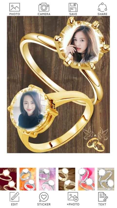 Lovely Ring Photo Frames 1 تصوير الشاشة