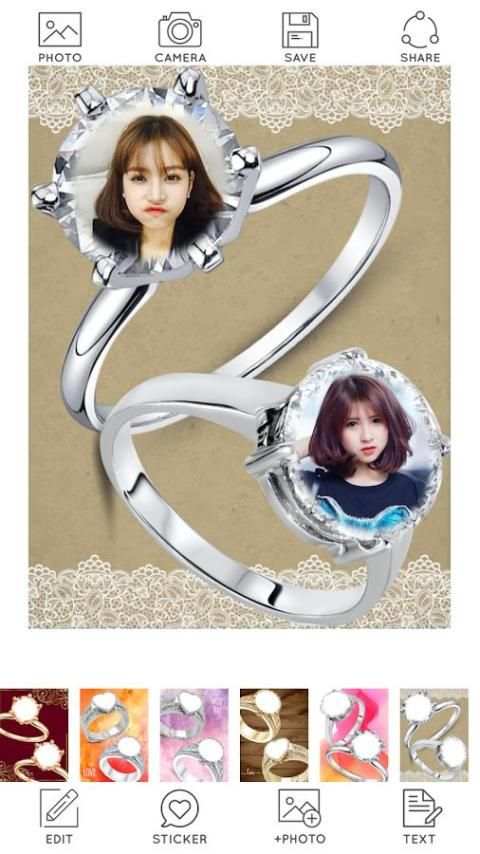 Lovely Ring Photo Frames 2 تصوير الشاشة