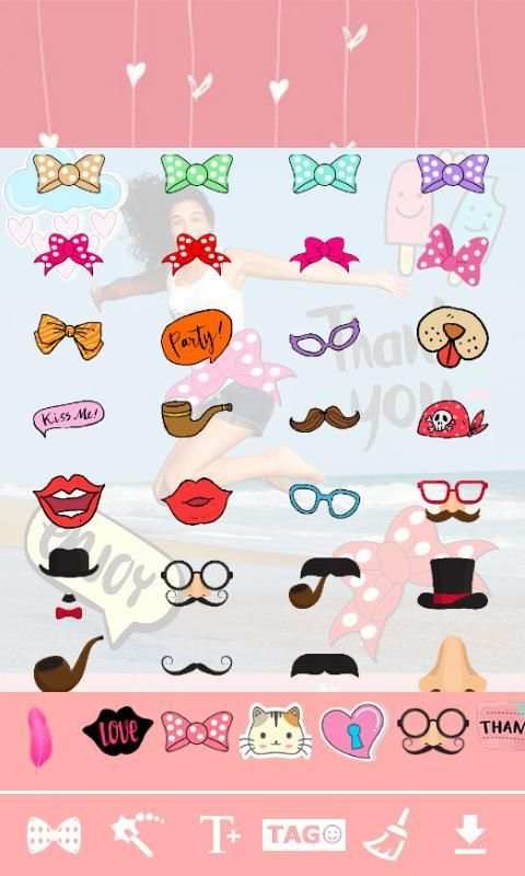 ❤∴ Cute Kawaii Stickers Photo Editor ∴❤ 1 تصوير الشاشة