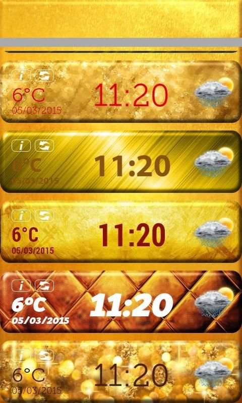 Gold Clock Weather Widget screenshot 3