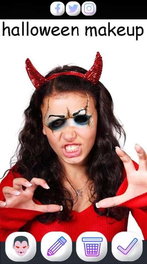 Scary halloween makeup ideas 2018 - Photo Editor screenshot 2