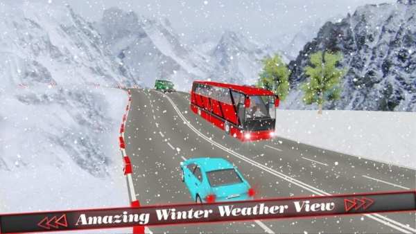 Hill Coach Bus Simulator : Winter Tour Mad Drive screenshot 1