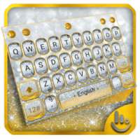 Silver Glitter Keyboard Theme