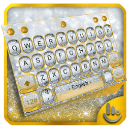 Silver Glitter Keyboard Theme icon