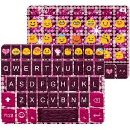 Diamond Love Emoji Keyboard Theme