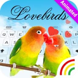 Animated Love Birds Keyboard Theme