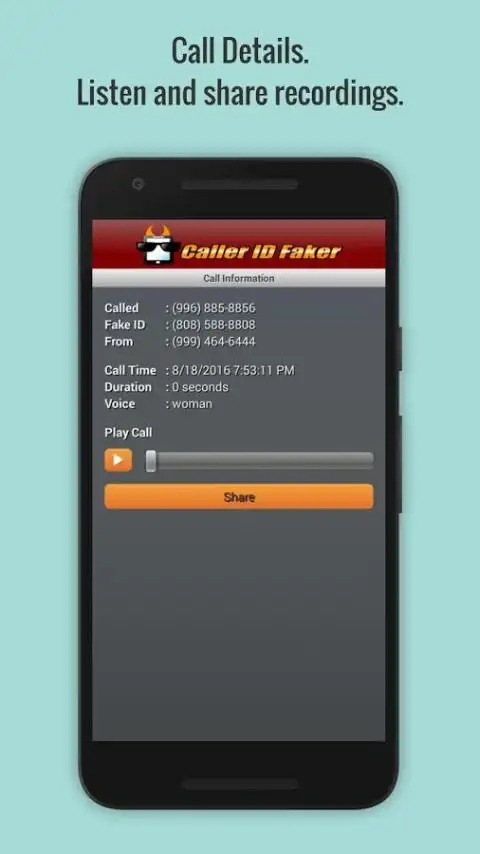 Caller ID Faker & Recorder App screenshot 5