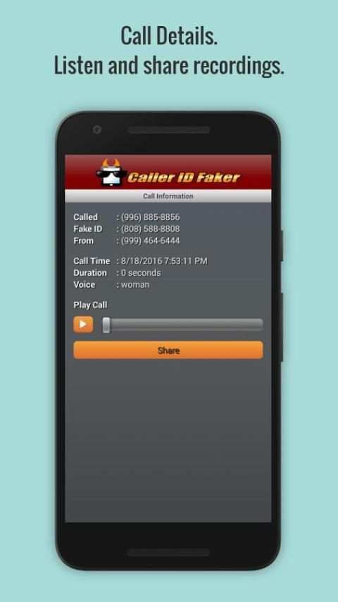Caller ID Faker & Recorder App скриншот 5