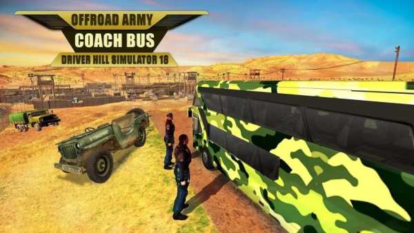 Offroad Army Coach Bus driver Hill Simulator 18 screenshot 2