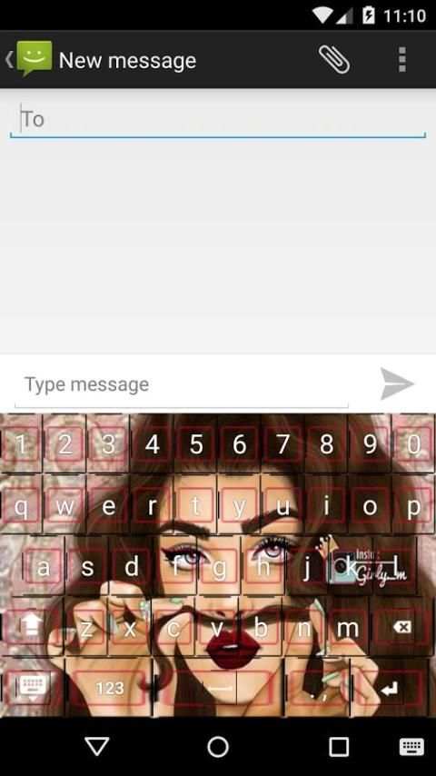 Lovely Girly M Keyboard Theme 3 تصوير الشاشة