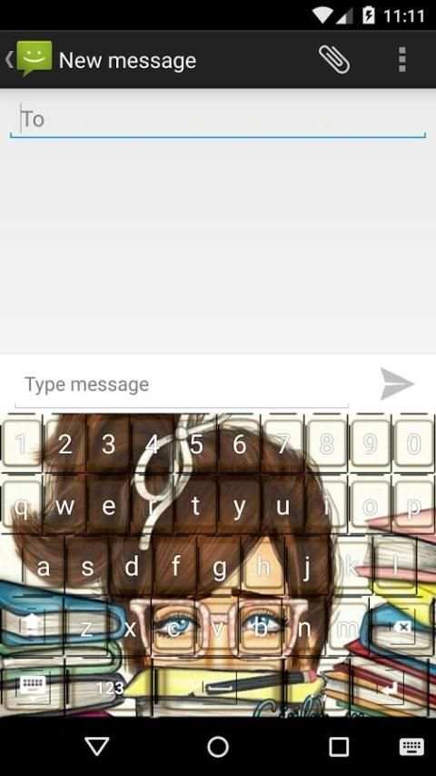 Lovely Girly M Keyboard Theme 1 تصوير الشاشة