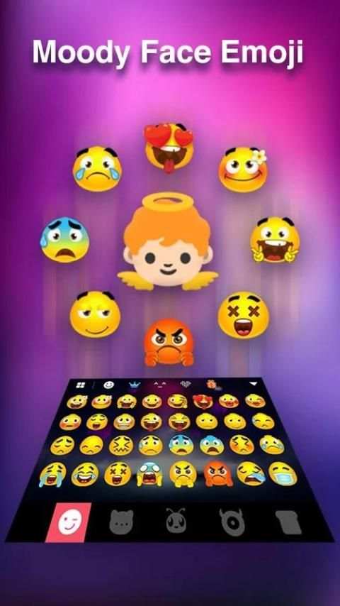 Emoji Keyboard：Moody Face screenshot 2