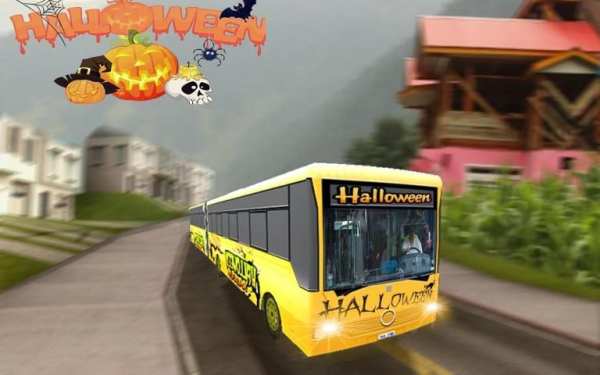 HALLOWEEN PARTY NIGHT BUS DRIVER 3D screenshot 2