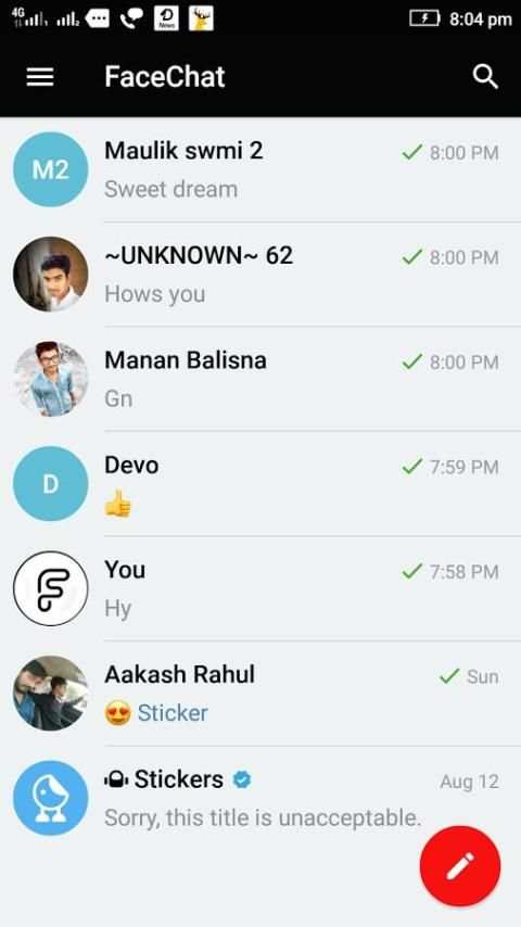 Facechat Messenger 3 تصوير الشاشة