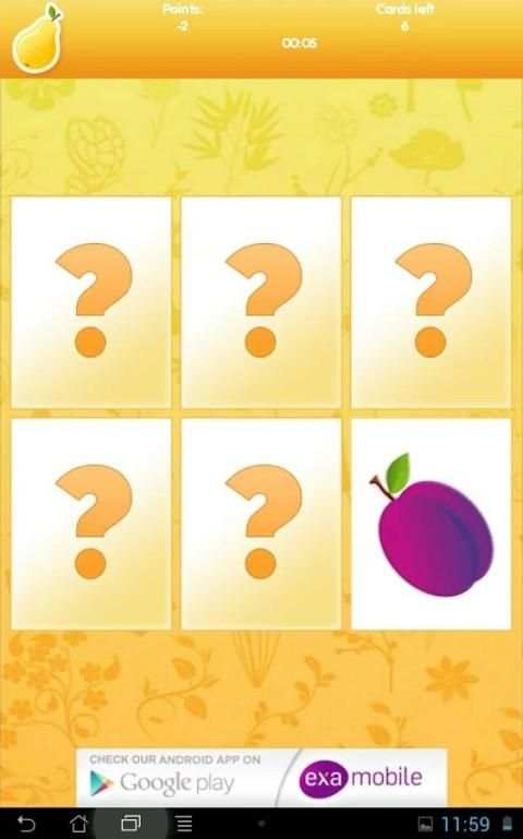 Memo Fruits: ćwicz pamięć screenshot 10