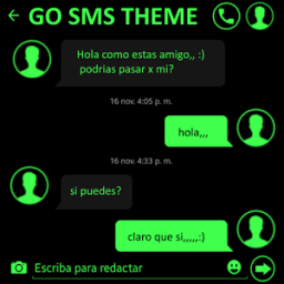 ikon THEME FOR GO SMS PURE METRO GREEN