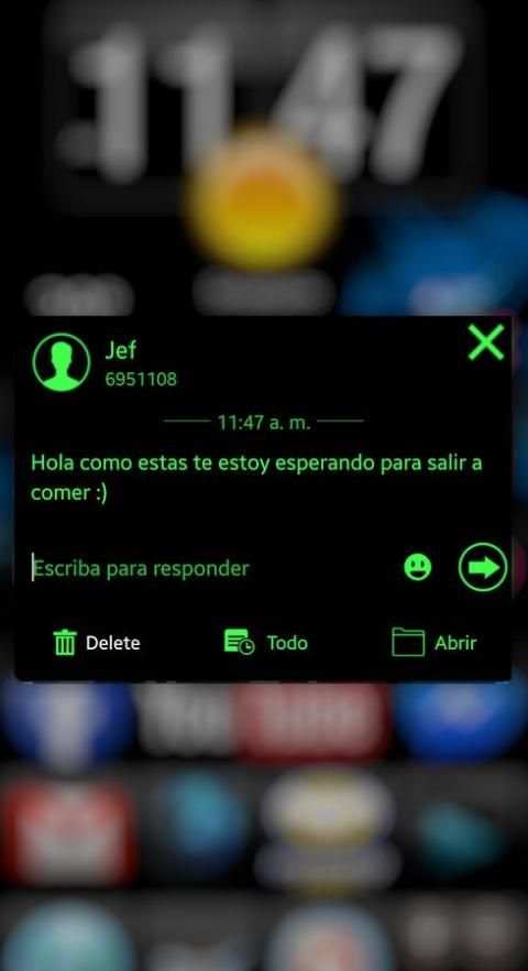 THEME FOR GO SMS PURE METRO GREEN скриншот 1