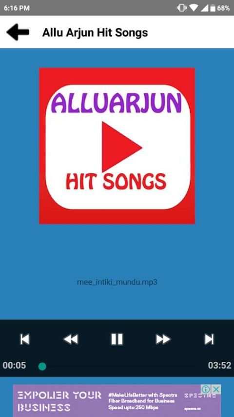 Allu Arjun Hit Songs स्क्रीनशॉट 1