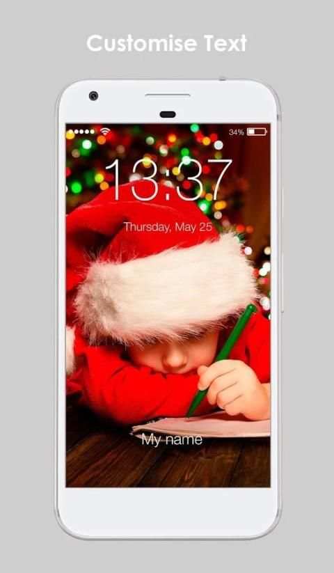 Personalized Santa Claus For Kids PIN Lock Screen screenshot 6