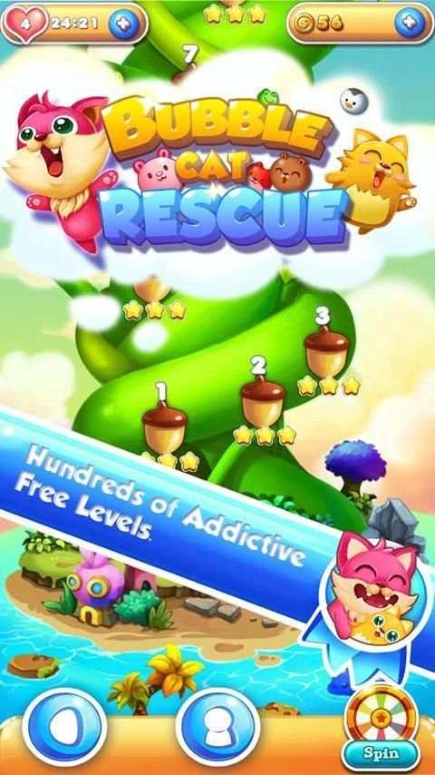 Bubble Cat Rescue скриншот 15