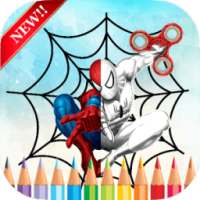 Spider Spinner Man Coloring