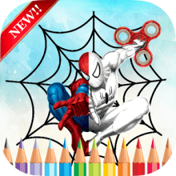 العنكبوت سبينر الرجل تلوين أيقونة