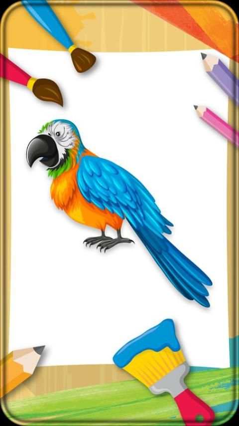 Coloring Book Birds स्क्रीनशॉट 6