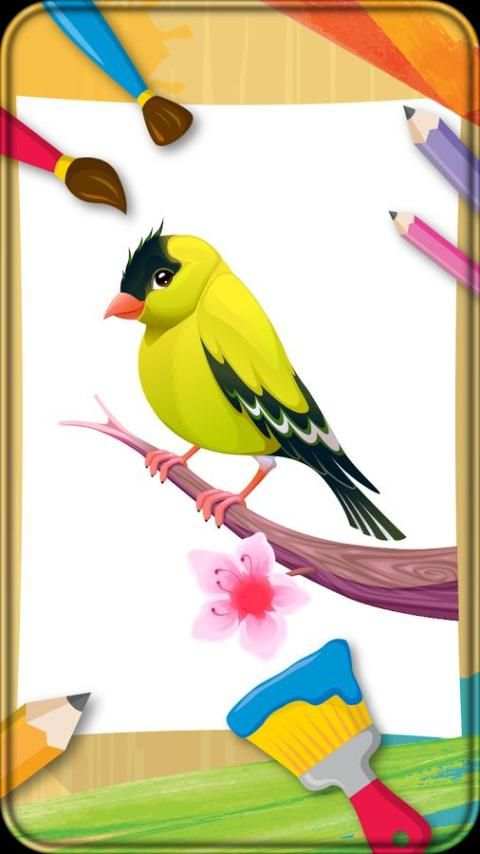 Coloring Book Birds स्क्रीनशॉट 1