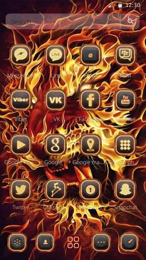 Red Fire Lion Theme скриншот 2