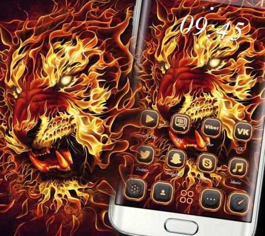 Red Fire Lion Theme screenshot 5