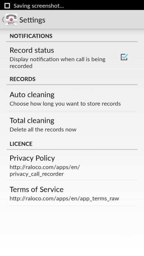 Simple Call Recorder Android screenshot 1