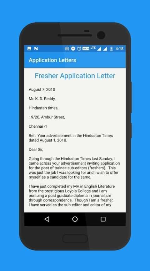 Application Letters screenshot 4