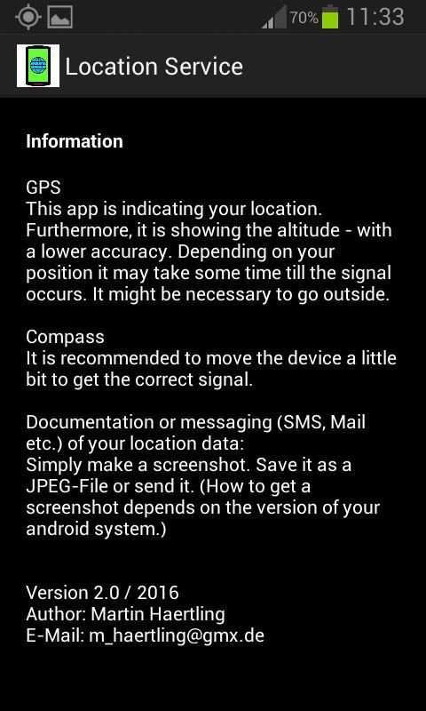 Location Service screenshot 1