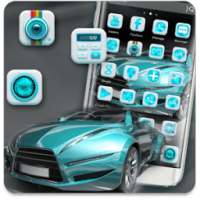 Blue Speeding Car Theme on 9Apps