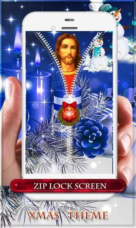 Christmas Theme Zipper Lock скриншот 7