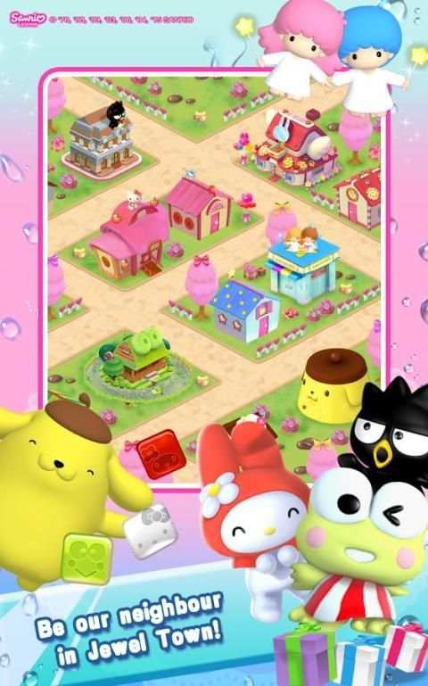Hello Kitty Jewel Town Match 3 1 تصوير الشاشة