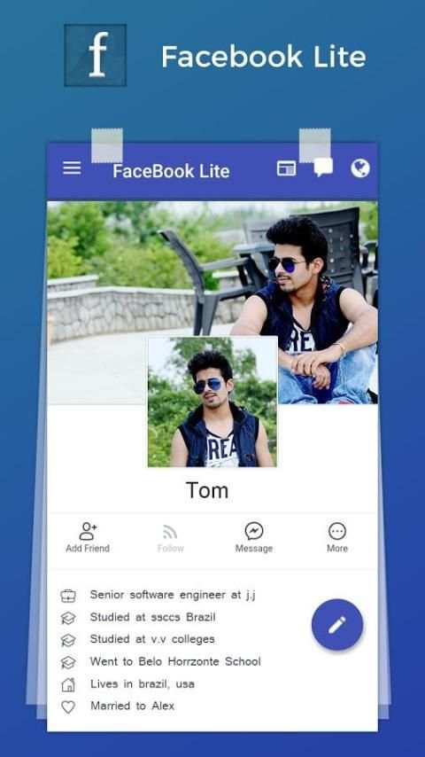 Lite for Facebook screenshot 1