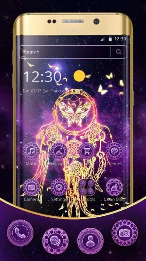 Neon Butterfly Dream Catcher Theme screenshot 1