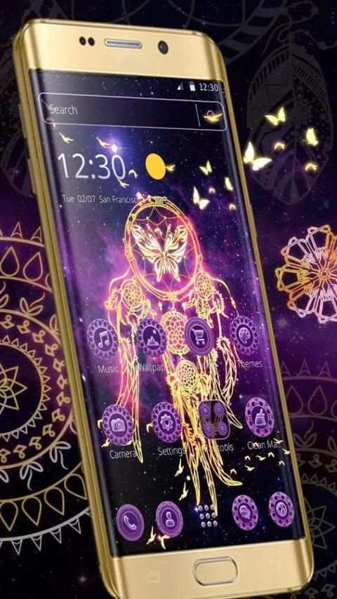 Neon Butterfly Dream Catcher Theme screenshot 3