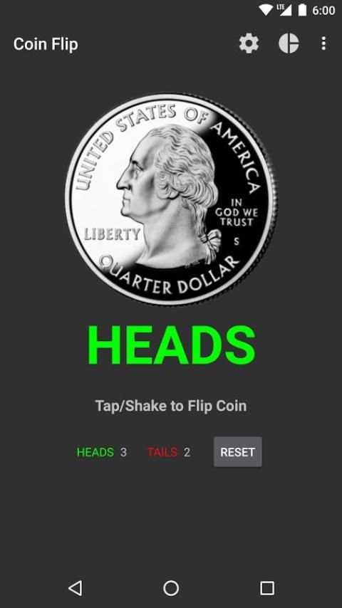 Simple Coin Flip (Phone+Wear) screenshot 10